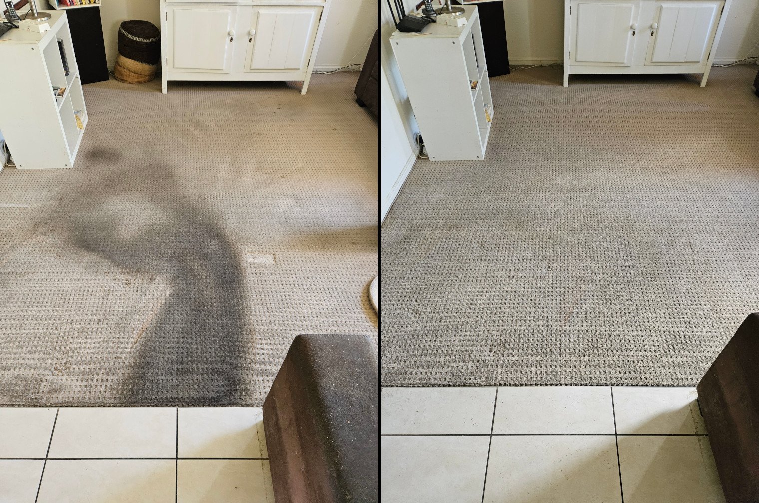 Professional carpet cleaning in a Brisbane home