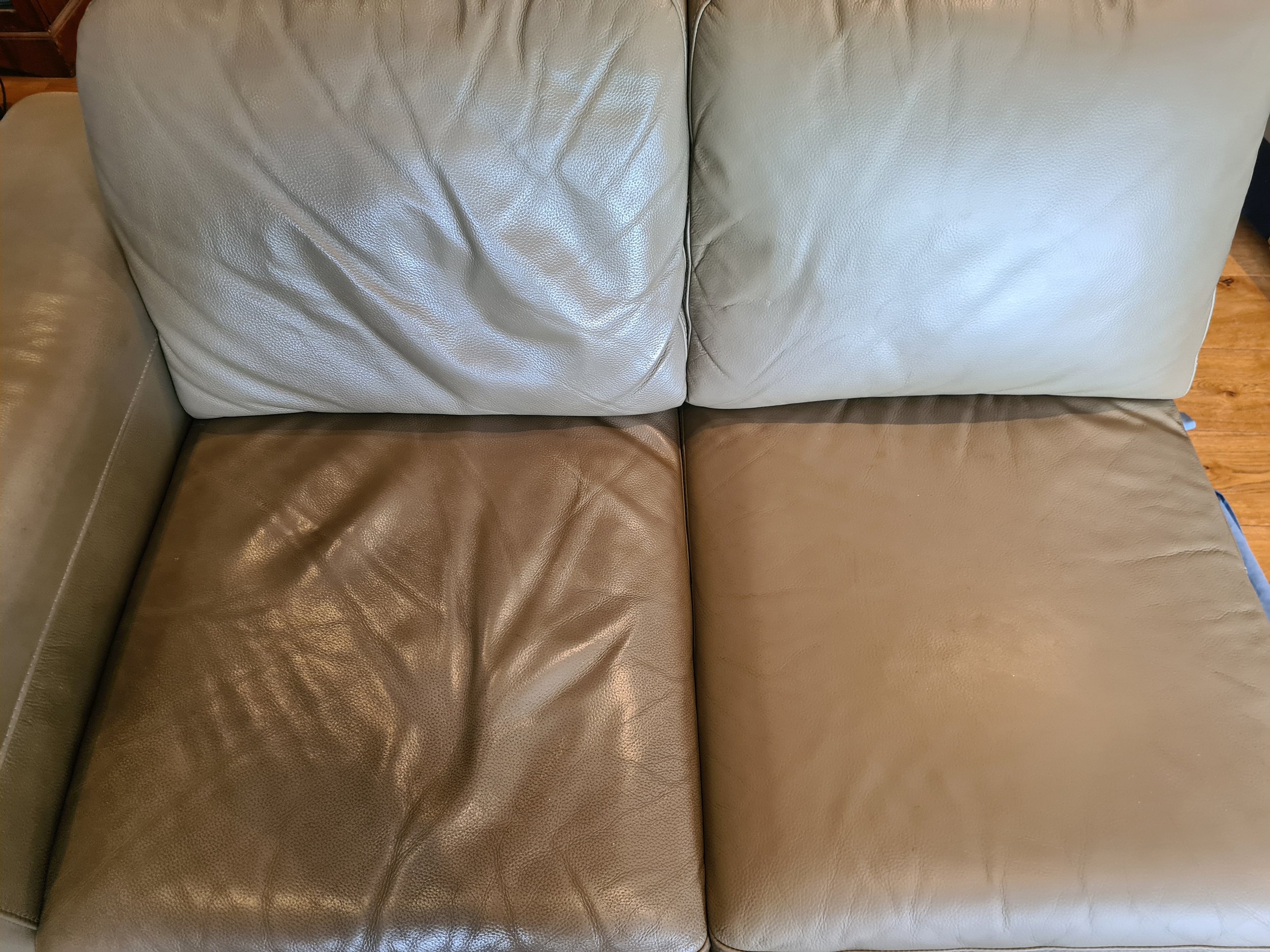 Leather lounge suite cleaned and conditioned in Brisbane