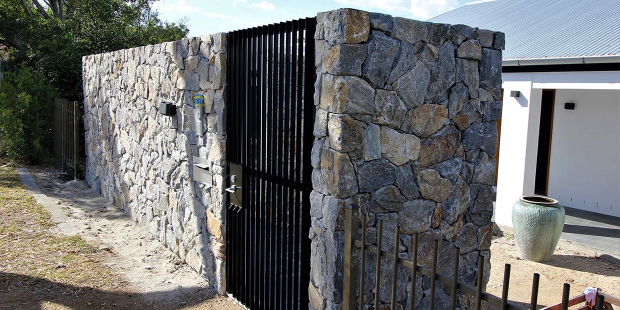 Finished stone wall
