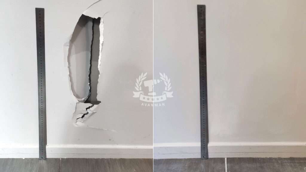 Wall repair completed by AVANMAN