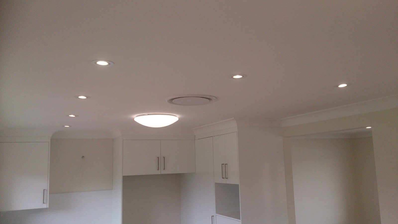 LED downlights installed by Aztech Electrical in a Brisbane home