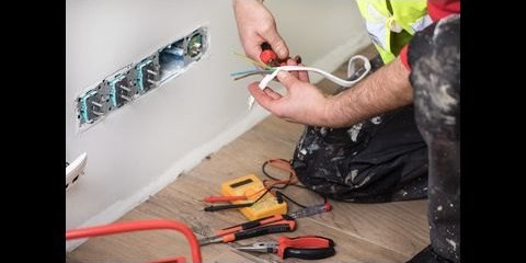 Aztech Electrical installing wiring and power points in a Brisbane home