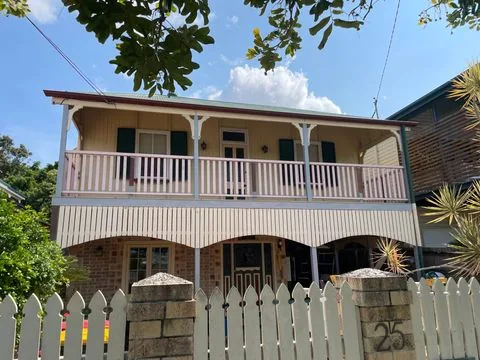Queenslander frontage and balustrade