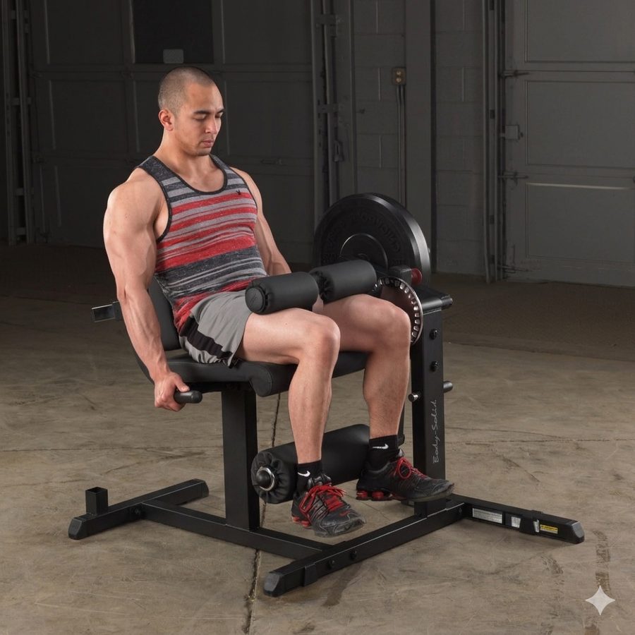 Body-Solid Cam Series Seated Leg Extension & Curl Machine (Black Finish)