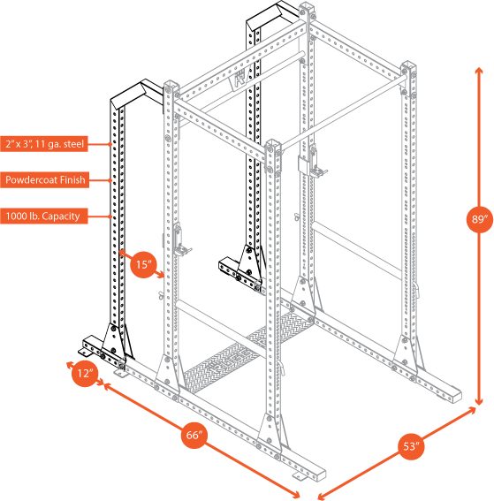 Extension for Y100 Rugged Series Full Rack (Extension Only, Rack Not Included)