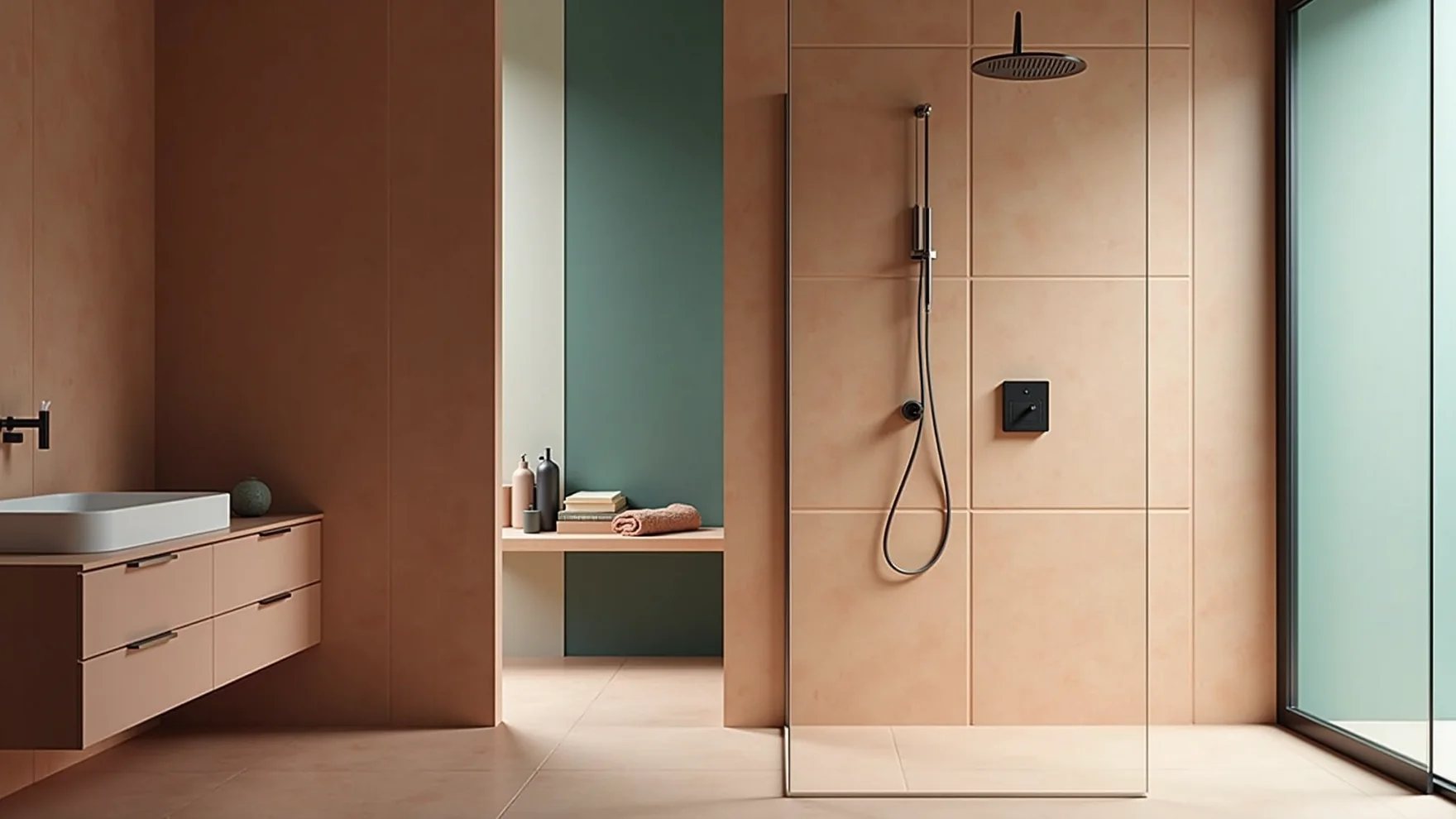 Modern tiled bathroom by Brisbane Tiling Service