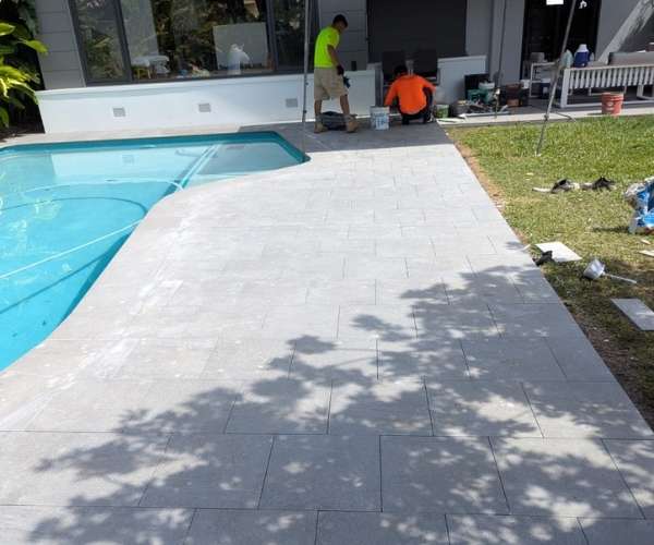 Pool Tiling project by Brisy Tiling in Brisbane