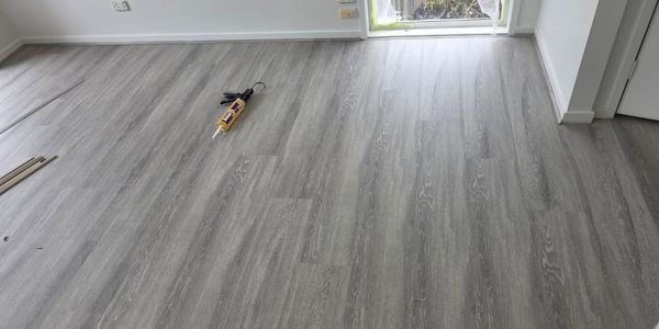 Timber look flooring installation by Brisy Tiling