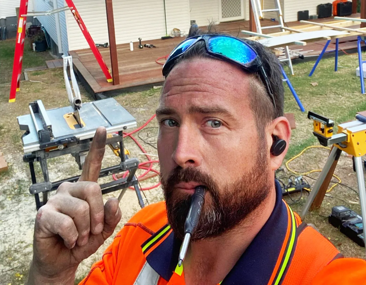 Rick, founder and lead carpenter at C3L Carpentry & Joinery, on a Brisbane job site