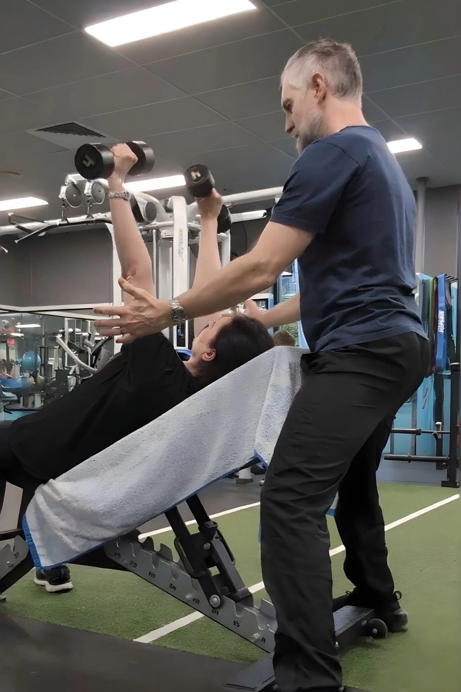 Dave coaching strength training at Capacity Coaching