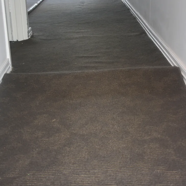Carpet repair before photo
