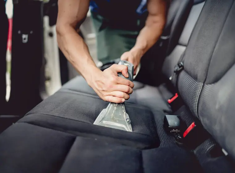 Car interior fabric cleaning