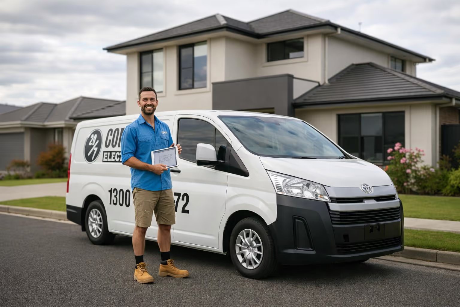 Comma Electrical licensed electrician working on a Brisbane switchboard
