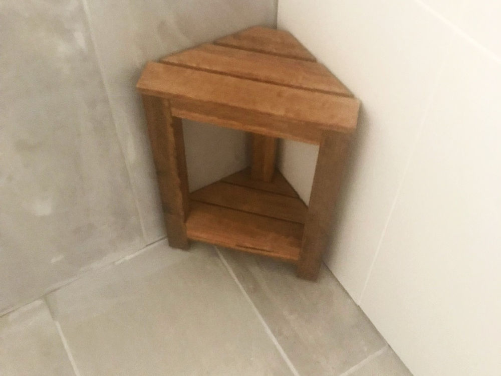 finished foot stool for shower