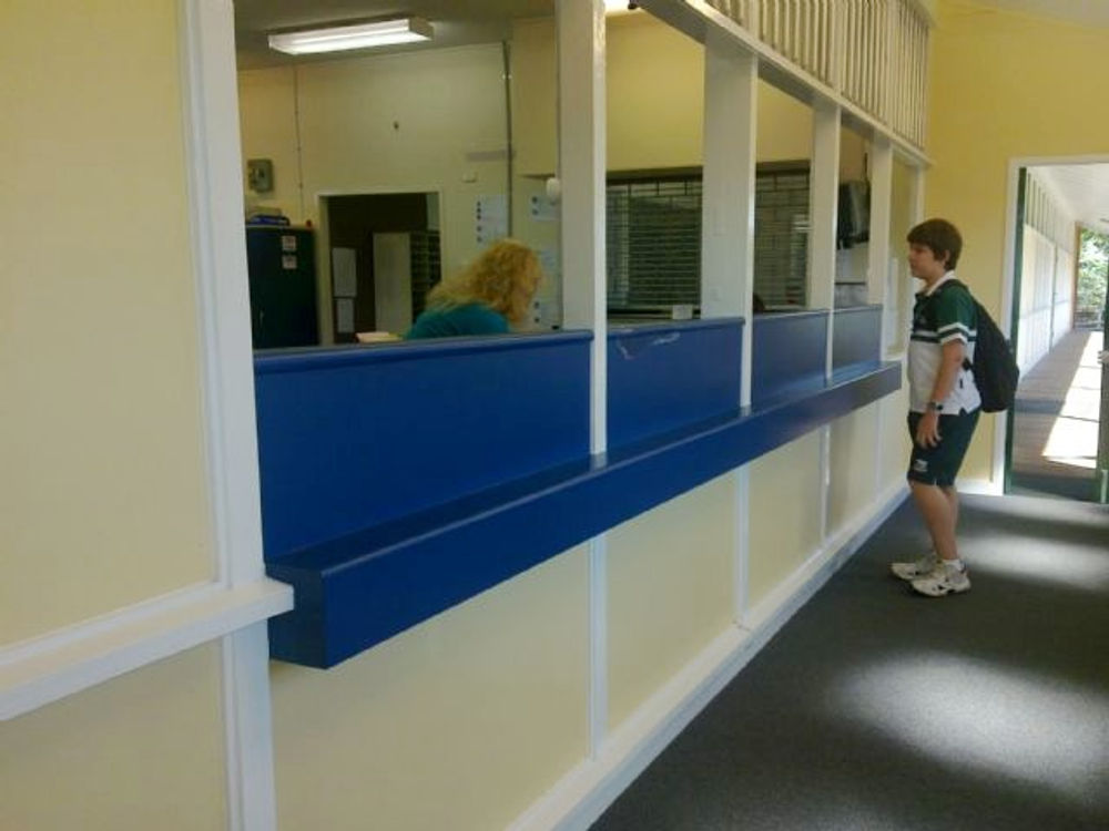 school admin counter renovation