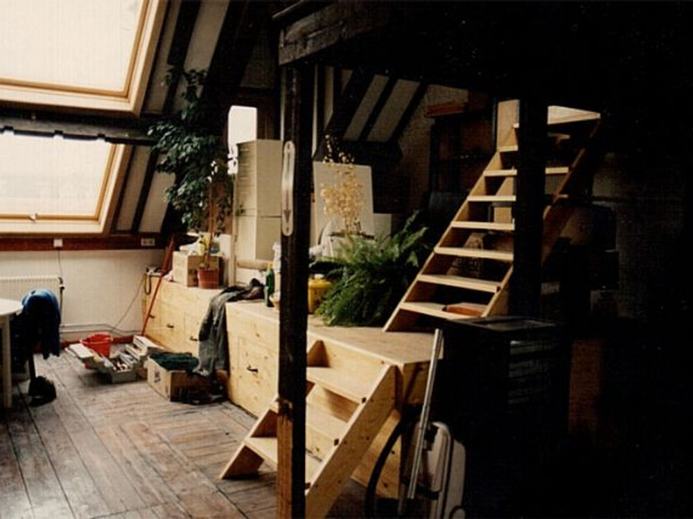 steps in Antwerp loft