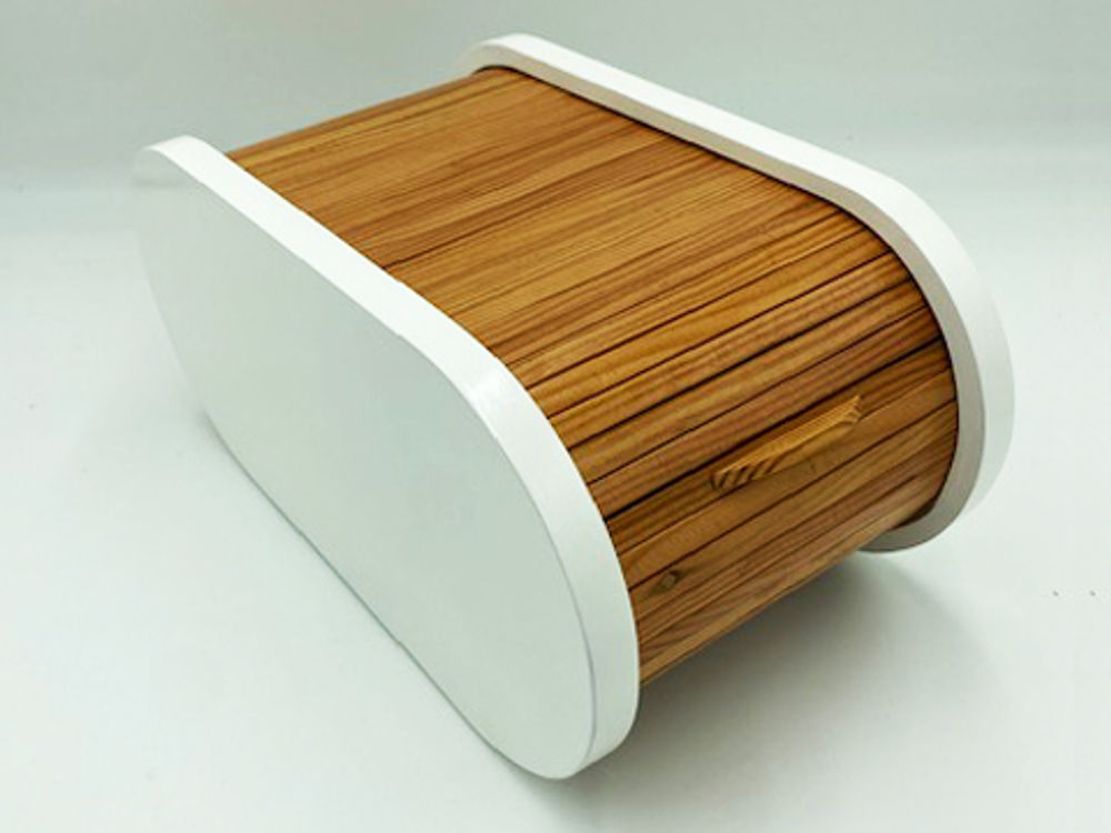 Storage box with unique rolling slats top