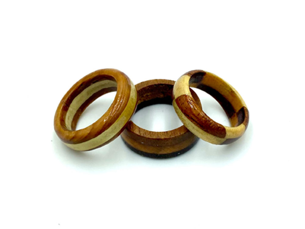 Handcrafted rings - timber jewelry