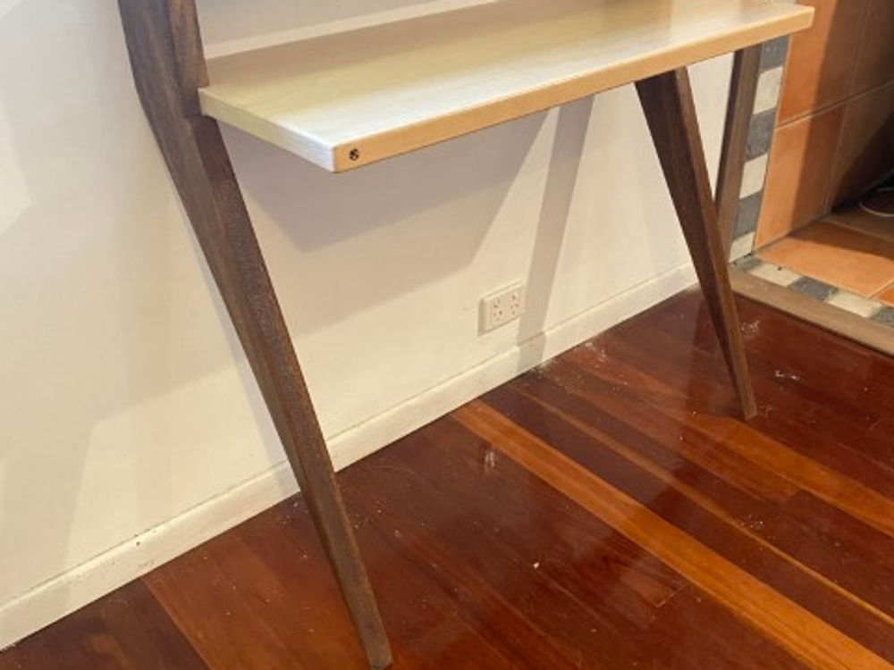 Handcrafted unique cantilever timber desk