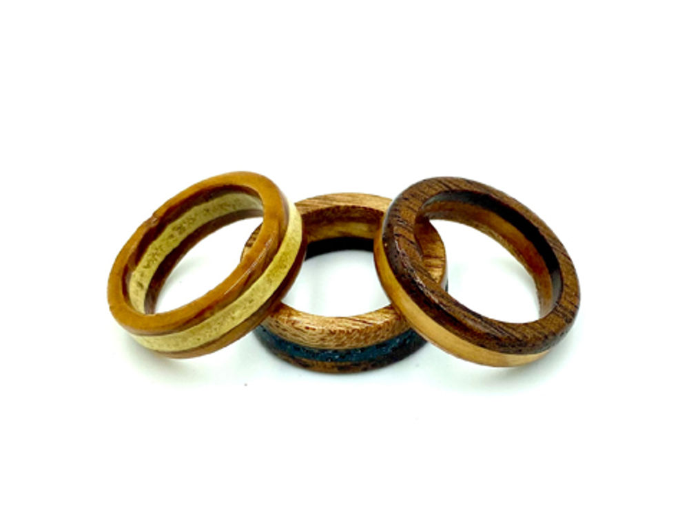 Handcrafted rings - timber jewelry