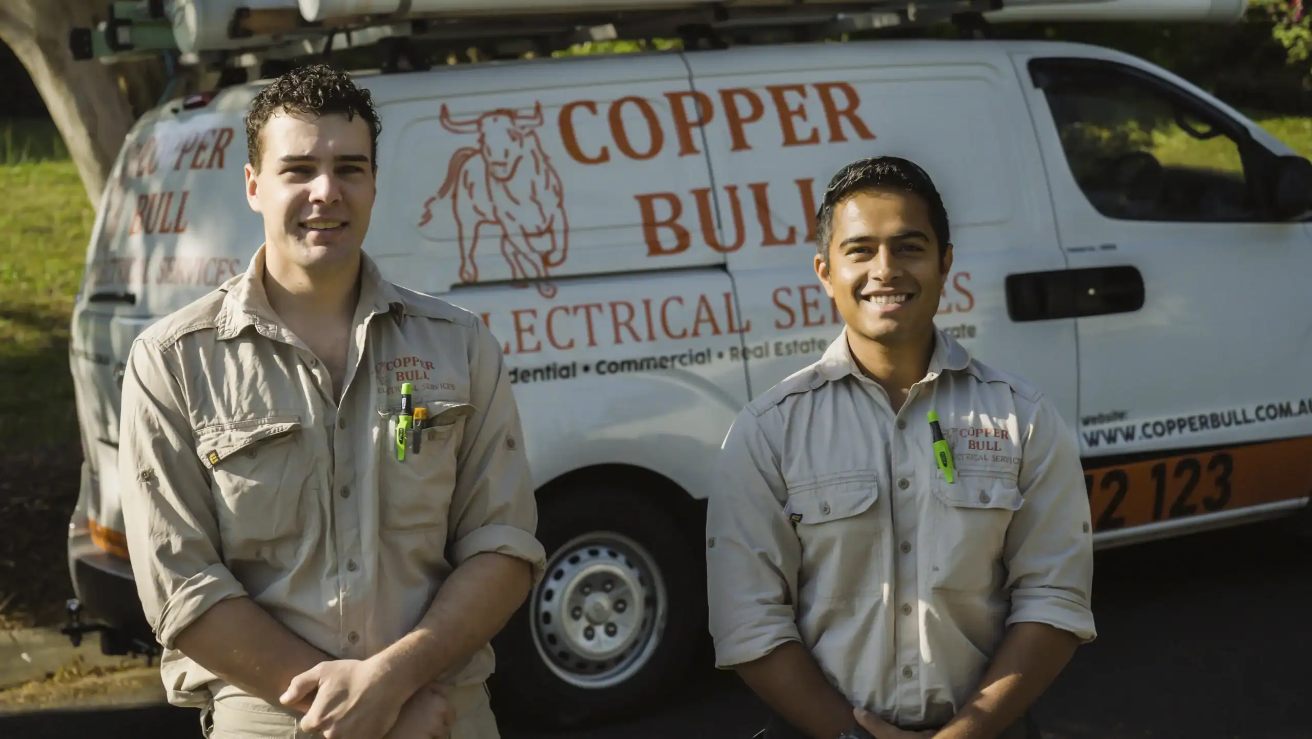 Copper Bull Electrical electrician on the job in Brisbane