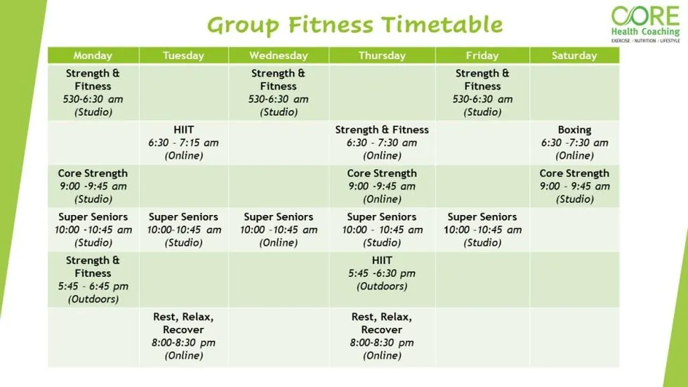 Seniors Fitness at Core Health Coaching