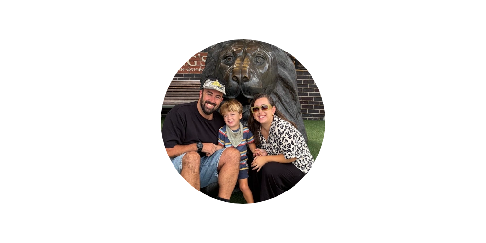 Sam Crawford with his family