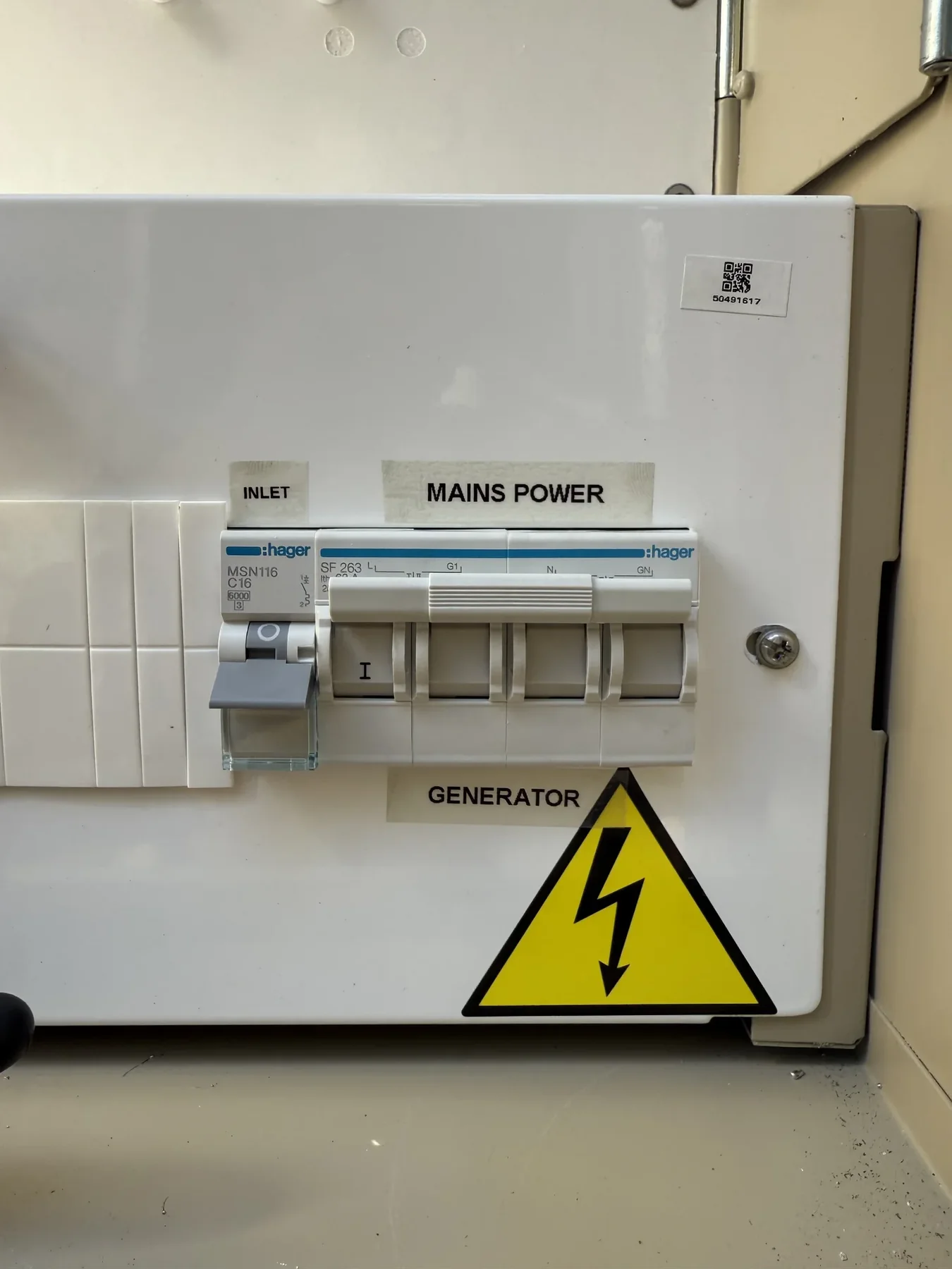 Generator changeover switch by Crescent Electrical Services