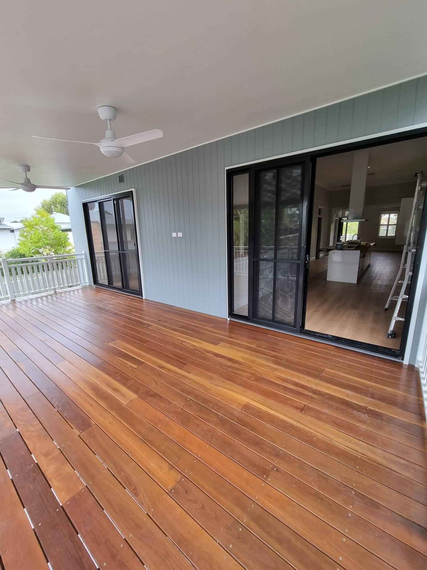 Fresh deck and doorway paint