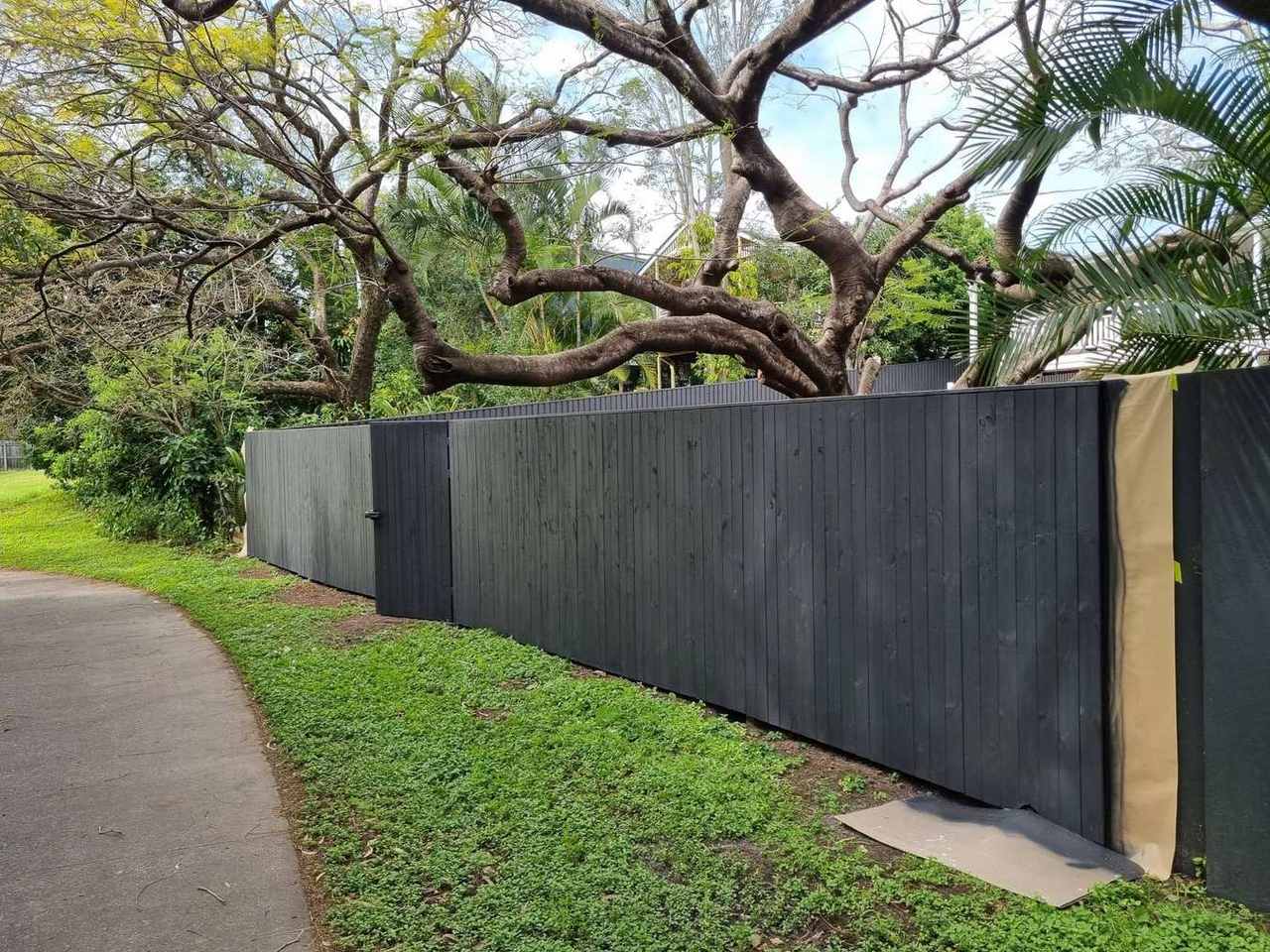 Dark fence repaint