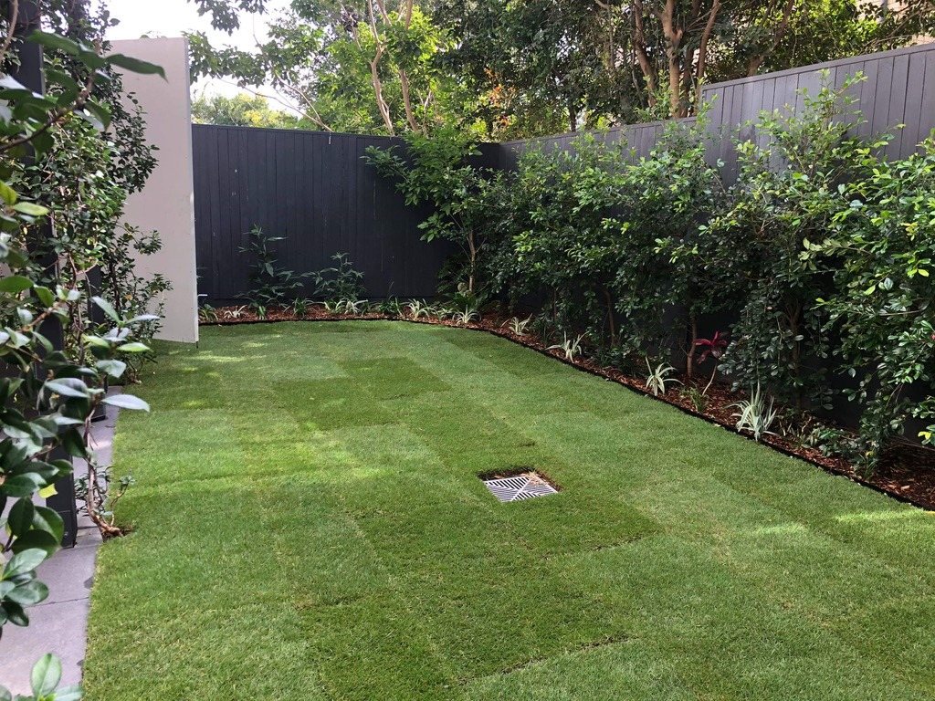 Completed builder landscaping project by Desire Landscapes