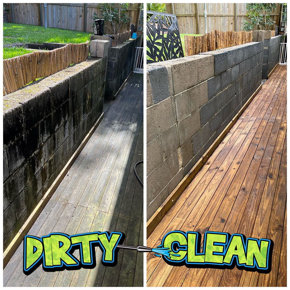 Deck and retaining wall — before and after by Dirty Squirty