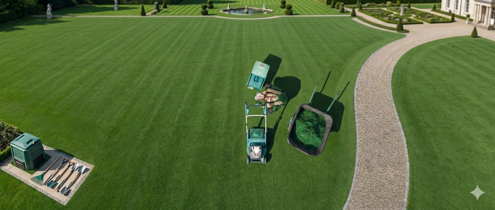 Manicured green lawn cared for by EcoQuiet Brisbane