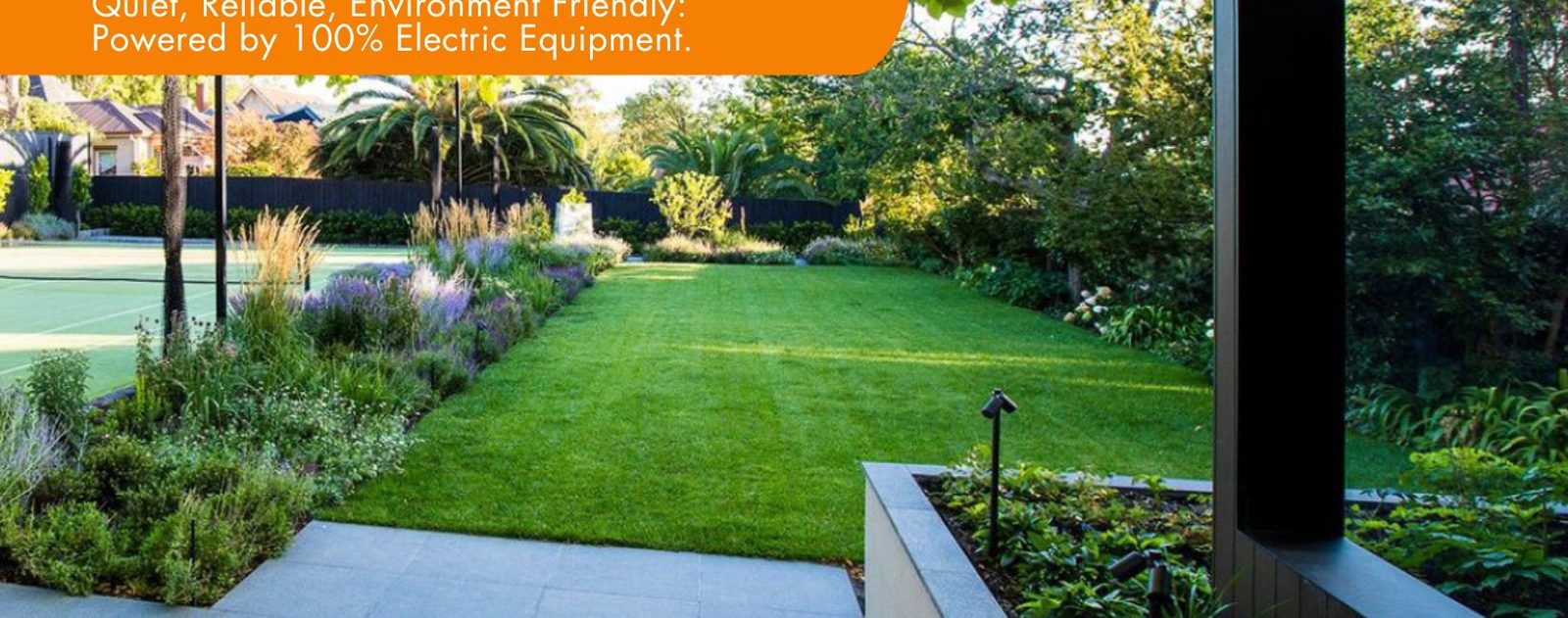 Manicured Brisbane garden maintained by EcoQuiet