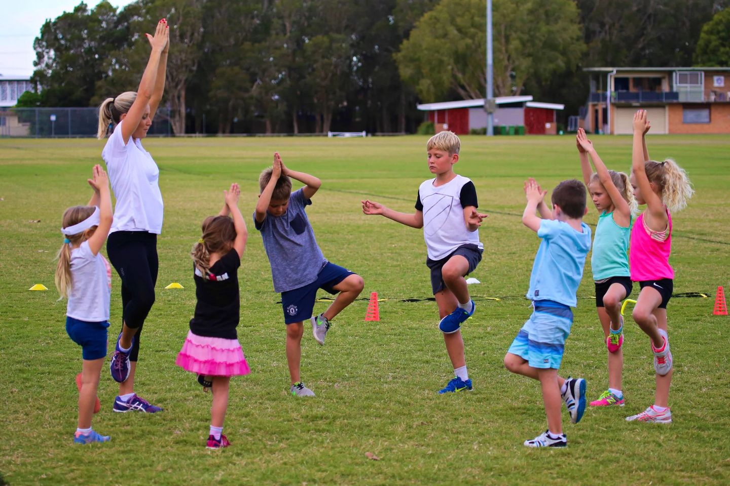 Children doing Yogaletics