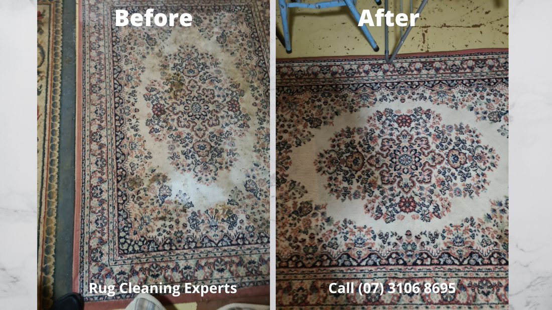 Rug cleaning before and after