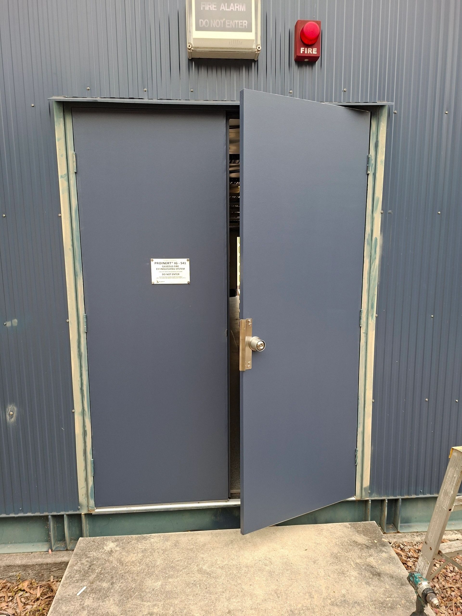 Timber sliding door installation portrait