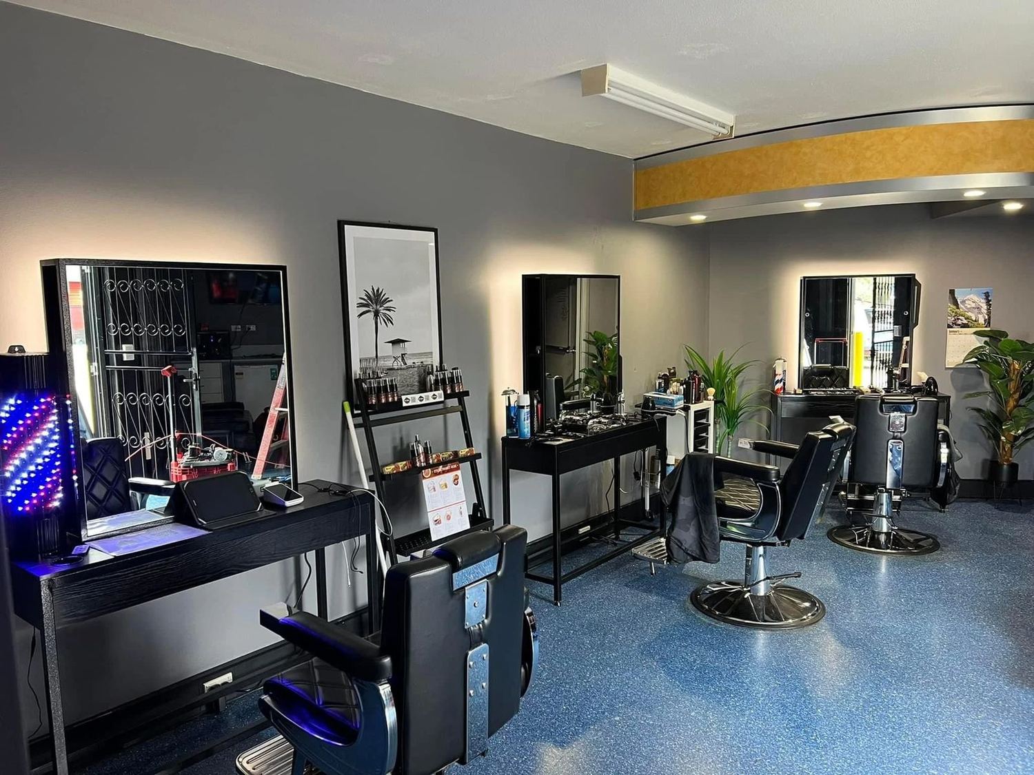 Retail barbershop fitout completed by Gordon Electrical