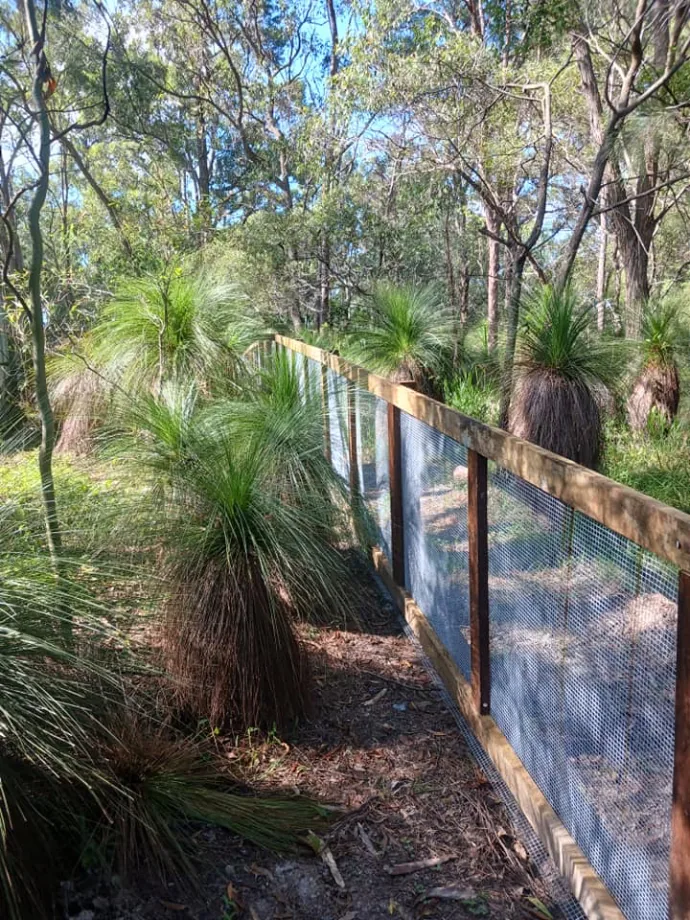 Rural timber and wire fencing