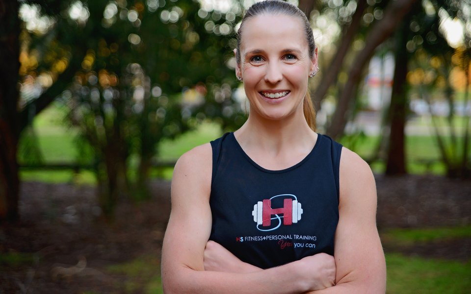 Hayley St. John training outdoors in Victoria Point