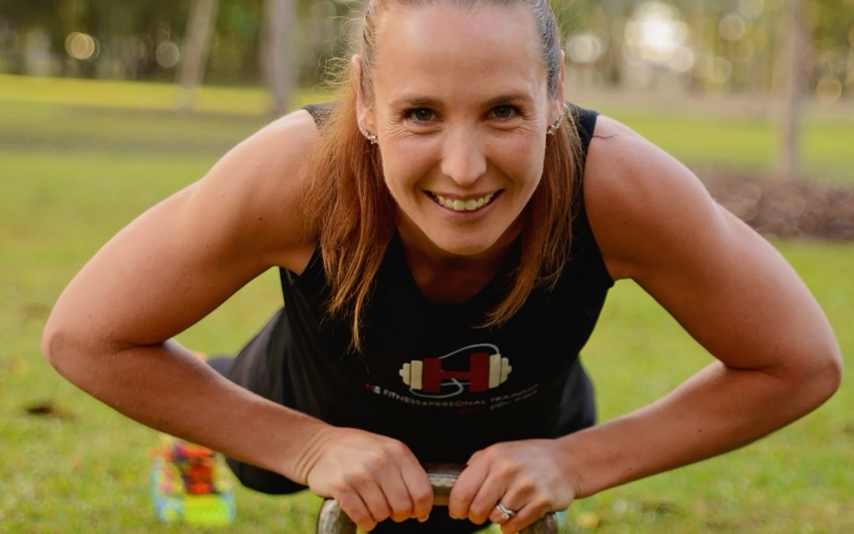 Hayley St. John training outdoors in Victoria Point