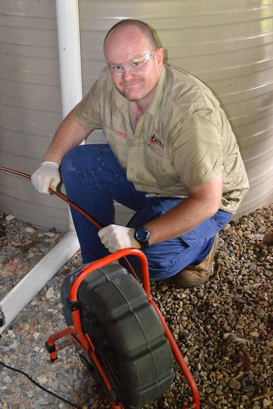 Jabiru plumber on the job in Brisbane