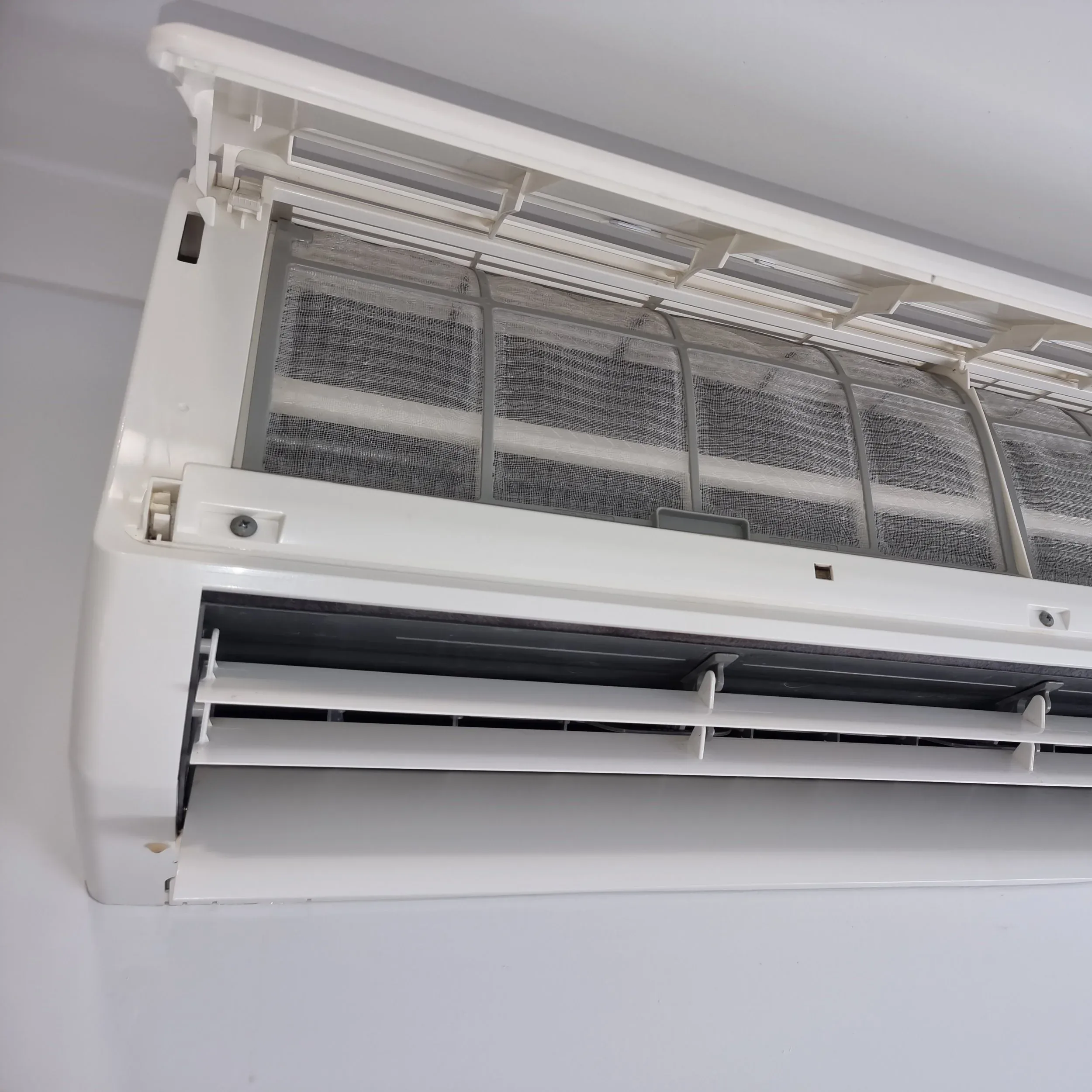 Clean split system air conditioner after service