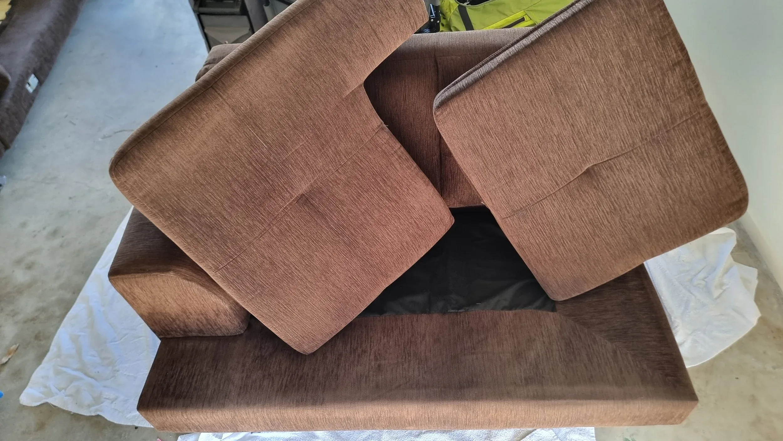 Couch after upholstery cleaning