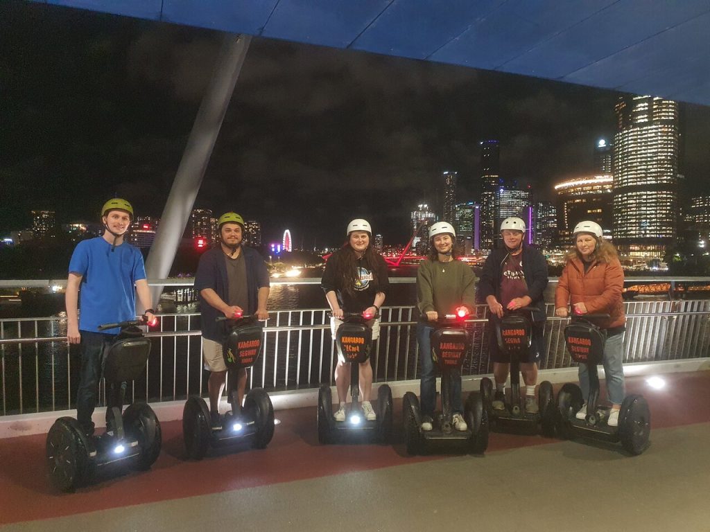 Kangaroo Segway Tours riders in action on a Brisbane Segway tour