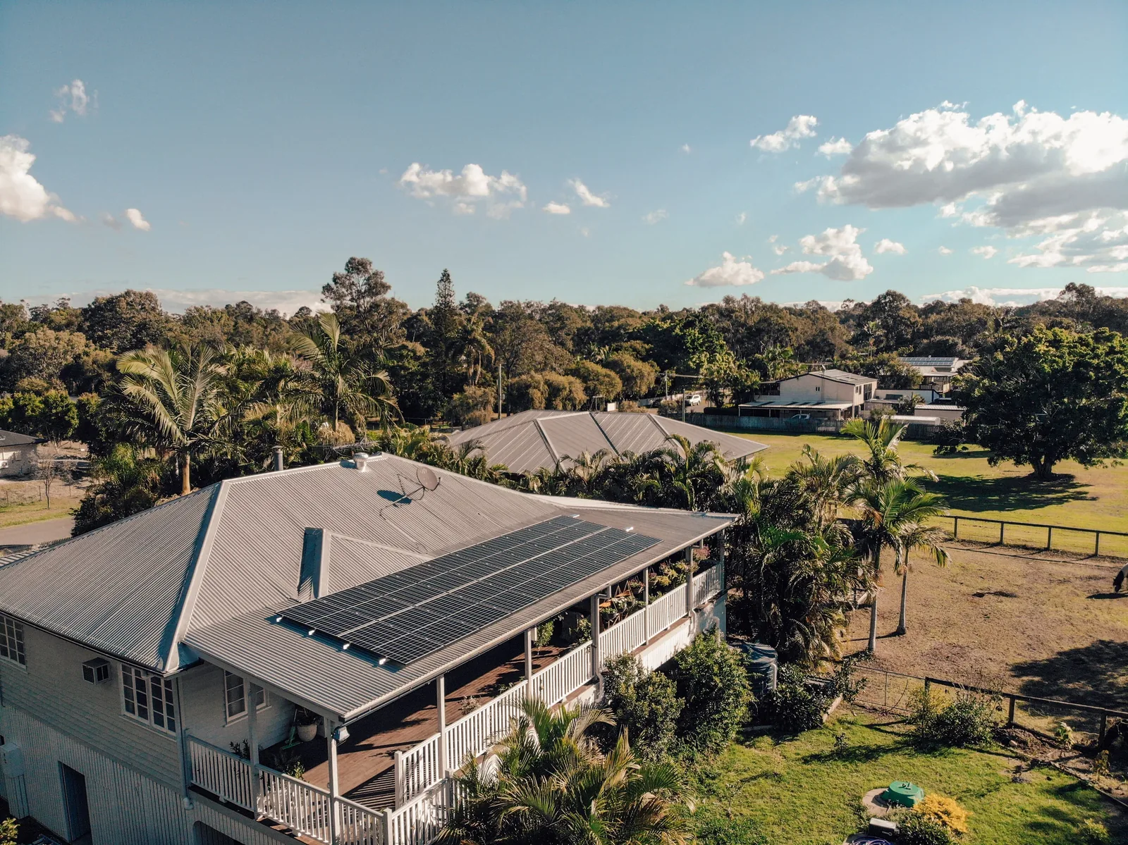 Classic Queenslander home with rooftop solar