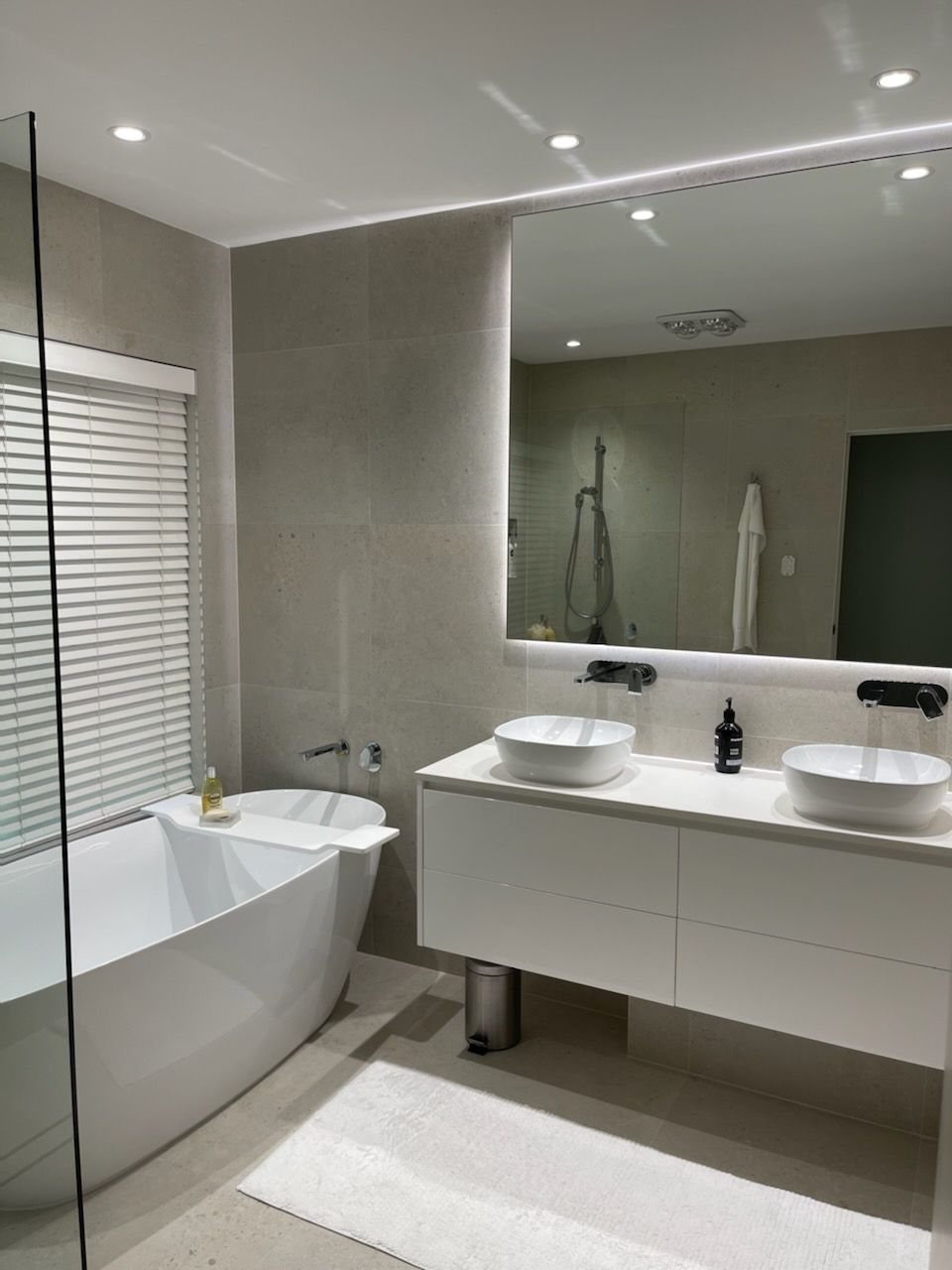 Grey bathroom tiling by Master from Italy