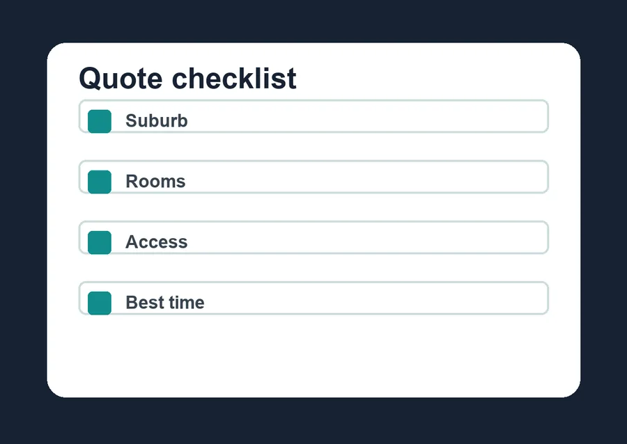 Generated quote checklist visual