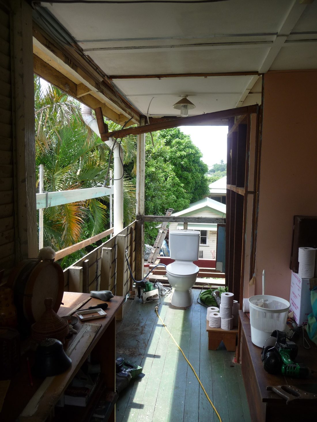 Verandah mid-renovation
