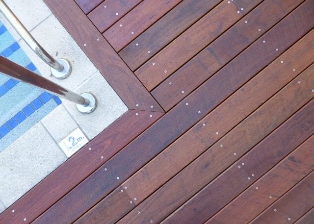 Poolside timber deck, West End